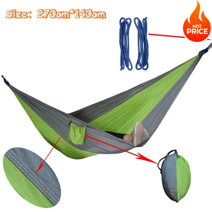 Outdoor Camping Hammock For Travel Hiking Swing Hang Sleeping Bed Lightweight Parachute Nylon As Outdoor Furniture In Garden