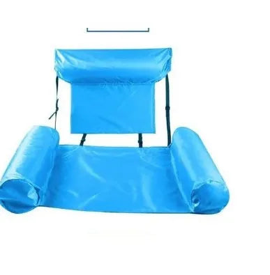 Floating Water Hammock Foldable Float Lounger Inflatable Pool Mat Floating Bed Chair Swimming Air Mattress Pool Accessories
