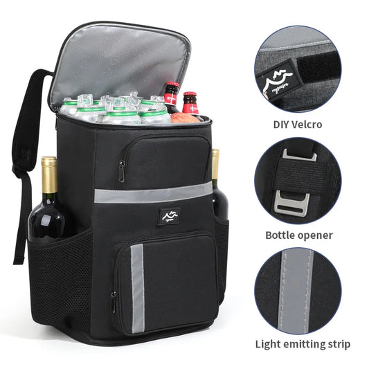 Outdoor Picnic Cooler Bag Camping Thermal Backpacks Insulated Bag Beach Drinks Sports Hiking Backpack Leakproof Cooler Lunch Bag