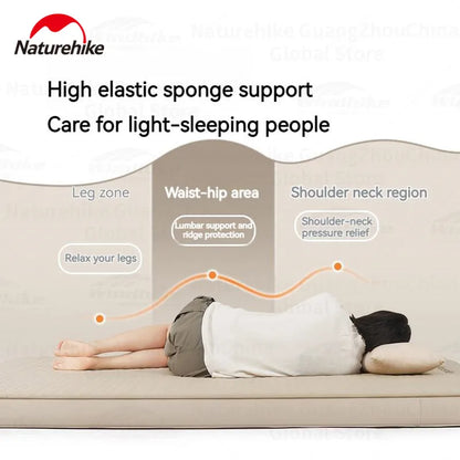 Naturehike C12 Inflatable Mattress Outdoor Camping Sponge TPU Automatic Air Cushion Lightweight Single Double Bed Portable Pad