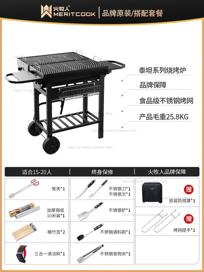 Cookware Garden BBQ Grills Charcoal Brazier Kitchen Portable BBQ Grills Large Tourist Barbecue Utensils Forno Elettrico LLBB