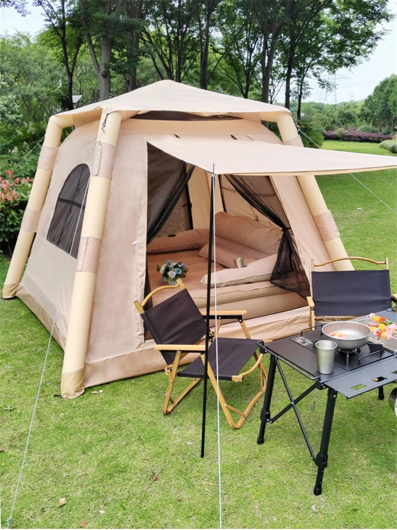Lohascamping Camping Inflatable Air bed with Backrest Air Tent Mattress Automatic Air cushion Inflatable One-touch Air Tent Bed