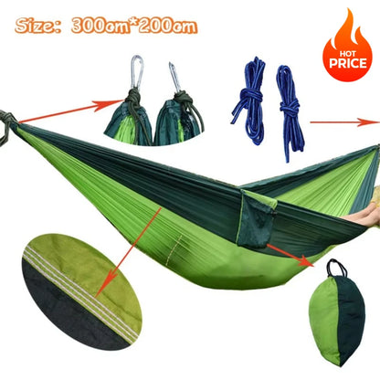 Outdoor Camping Hammock For Travel Hiking Swing Hang Sleeping Bed Lightweight Parachute Nylon As Outdoor Furniture In Garden