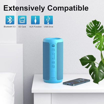 Ortizan X10 Portable Bluetooth Speaker 24W IP7 Waterproof Powerful Sound Box Bass Boost RGB Lights TF Play True Wireless Speaker