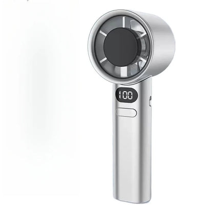 Portable handheld fan, USB rechargeable mini fan with digital display, small electric fan for outdoor camping