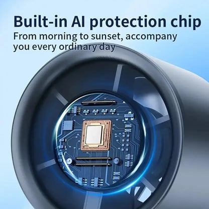 Portable handheld fan, USB rechargeable mini fan with digital display, small electric fan for outdoor camping