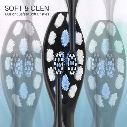 SUBORT S7 Super Sonic Electric Toothbrushes for Adult Kid Smart Timer Whitening Toothbrush IPX7 Waterproof Replaceable Heads Set