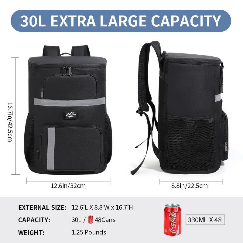 Outdoor Picnic Cooler Bag Camping Thermal Backpacks Insulated Bag Beach Drinks Sports Hiking Backpack Leakproof Cooler Lunch Bag