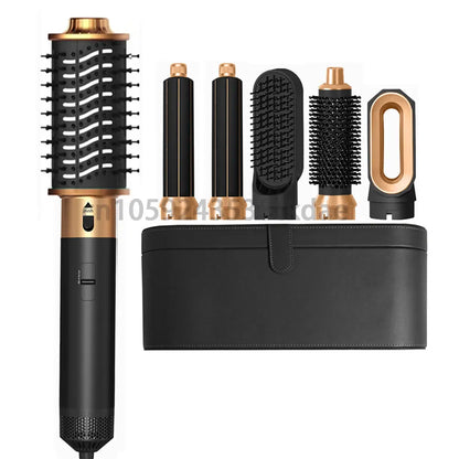 6 in 1 Hair Dryer Brush Hot Comb Set Professional Curling Iron Hair Straightener Styling Tool Negative ions Hair Dryer Household