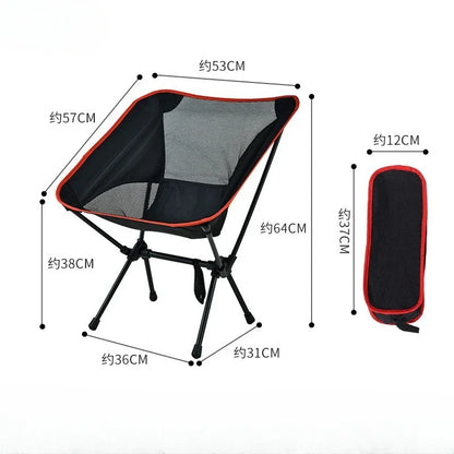 Camping Chair Portable Outdoor Beach Lightweight Fishing Chair with Storage Bag for Travel Picnic Hiking Leisure  Adventure Gear