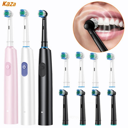 Rotating Electric Toothbrush for Adult Teeth whitening Teeth Brushes 3D round head soft brush Rechargeable Electric Toothbrush