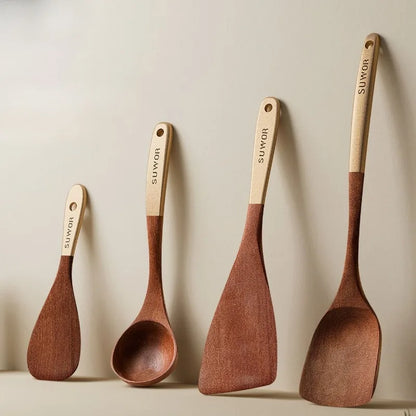 Kitchen Cooking Utensils Ebony Spatula Spoon Non Stick Pan Special Stir Fry Shovel High Temperature Resistant Wooden Spatula