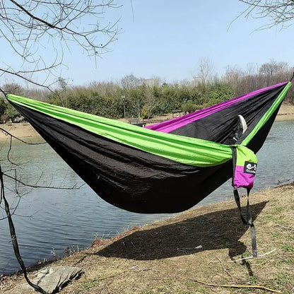 Outdoor Camping Hammock For Travel Hiking Swing Hang Sleeping Bed Lightweight Parachute Nylon As Outdoor Furniture In Garden