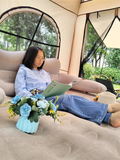 Lohascamping Camping Inflatable Air bed with Backrest Air Tent Mattress Automatic Air cushion Inflatable One-touch Air Tent Bed