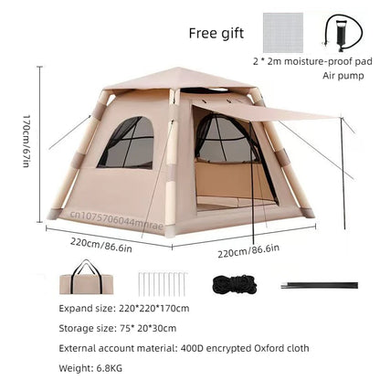 Fully Automatic Inflatable Tent, Outdoor Folding Camping Portable Picnic Tent, Outdoor Waterproof Camping Equipment