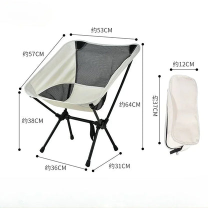 Camping Chair Portable Outdoor Beach Lightweight Fishing Chair with Storage Bag for Travel Picnic Hiking Leisure  Adventure Gear