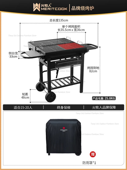 Cookware Garden BBQ Grills Charcoal Brazier Kitchen Portable BBQ Grills Large Tourist Barbecue Utensils Forno Elettrico LLBB