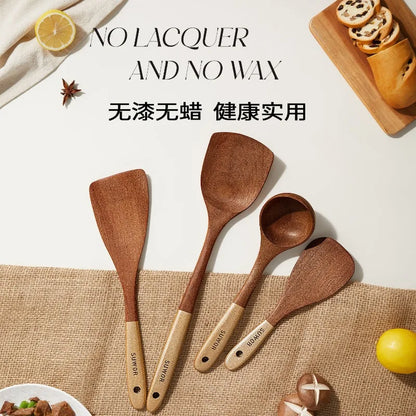 Kitchen Cooking Utensils Ebony Spatula Spoon Non Stick Pan Special Stir Fry Shovel High Temperature Resistant Wooden Spatula