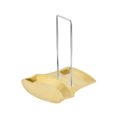 Stainless Steel Pan Pot Cover Stand Silver Color Soup Spoon Holder Drain Rack Stove Organizer Storage Kitchen Accessories