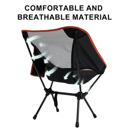 Camping Chair Portable Outdoor Beach Lightweight Fishing Chair with Storage Bag for Travel Picnic Hiking Leisure  Adventure Gear