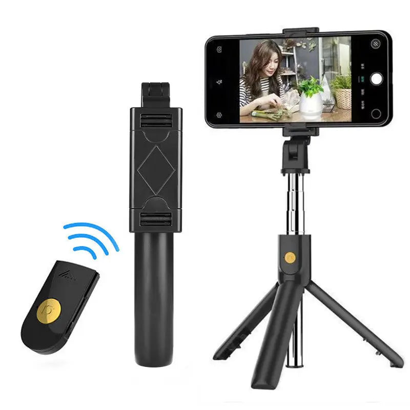 Portable wireless Bluetooth Selfie Stick with Mini Tripod Alloy Self Selfiestick Smartphone Selfie-stick Phone for iphone xiaomi