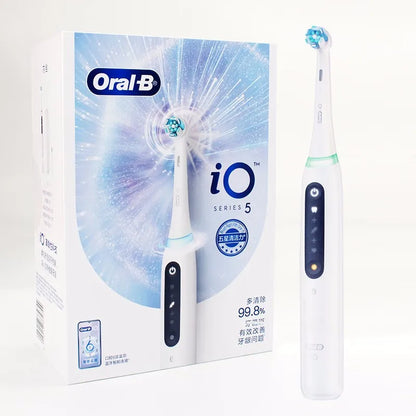 Oral B iO5 Smart Controlled Pressure Electric Toothbrush with app connection5 modes to choose fromFree Brush Head with Case