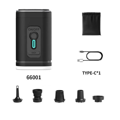 Mini Portable Air Pump with 1300mAh Battery USB Rechargeable to Inflate Deflate for Pool Floats, Air Bed, Vacuum Storage Bags