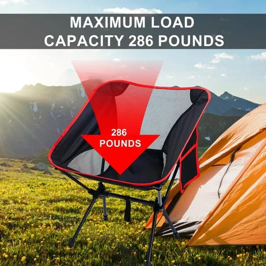 Camping Chair Portable Outdoor Beach Lightweight Fishing Chair with Storage Bag for Travel Picnic Hiking Leisure  Adventure Gear