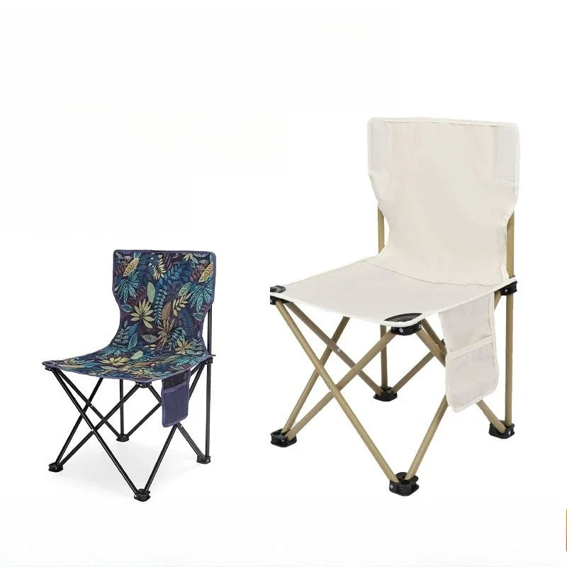 Outdoor Folding Chair Portable Camping Fishing Stool Leisure with Backrest Chair Sub Picnic Travel Leisure Folding Chair
