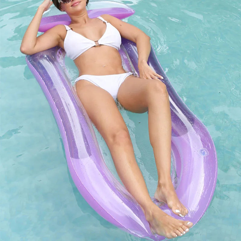Floating Bed Swimming Pool Air Mattress Inflatable adults Pool Floats PVC Inflatable Floating Raft for Water Party, Swim Boat
