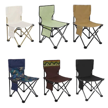 Outdoor Folding Chair Portable Camping Fishing Stool Leisure with Backrest Chair Sub Picnic Travel Leisure Folding Chair