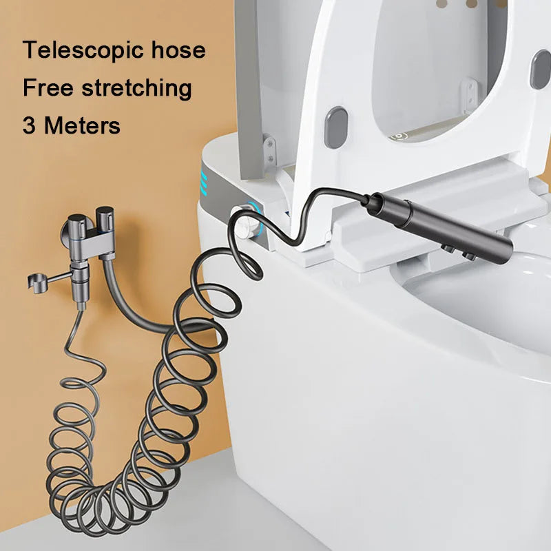 STARON Bidet toilet sprayer set spray water bathroom handheld  sprayer toilet shower double outlet angle valve toilet accessorie