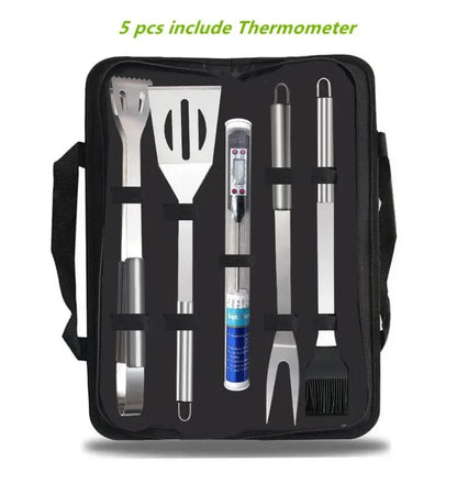 BBQ Tools Set Barbecue Utensil Accessories Thermometer Barbeque Grilling Accessories Outdoor Gril Tools Set BBQ Utensil Set