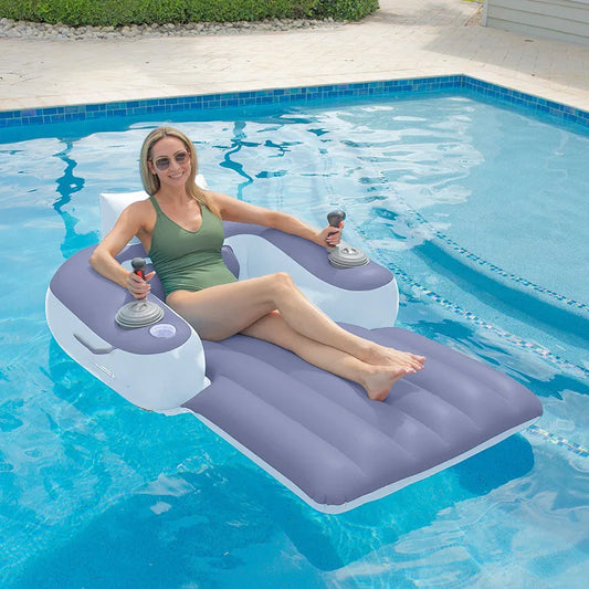 Comfortable Electric Swimming Inflatable Ride-ons Sunbathing Pool Lounge Raft Floatie Toys Inflatable Air Mattresses Bed