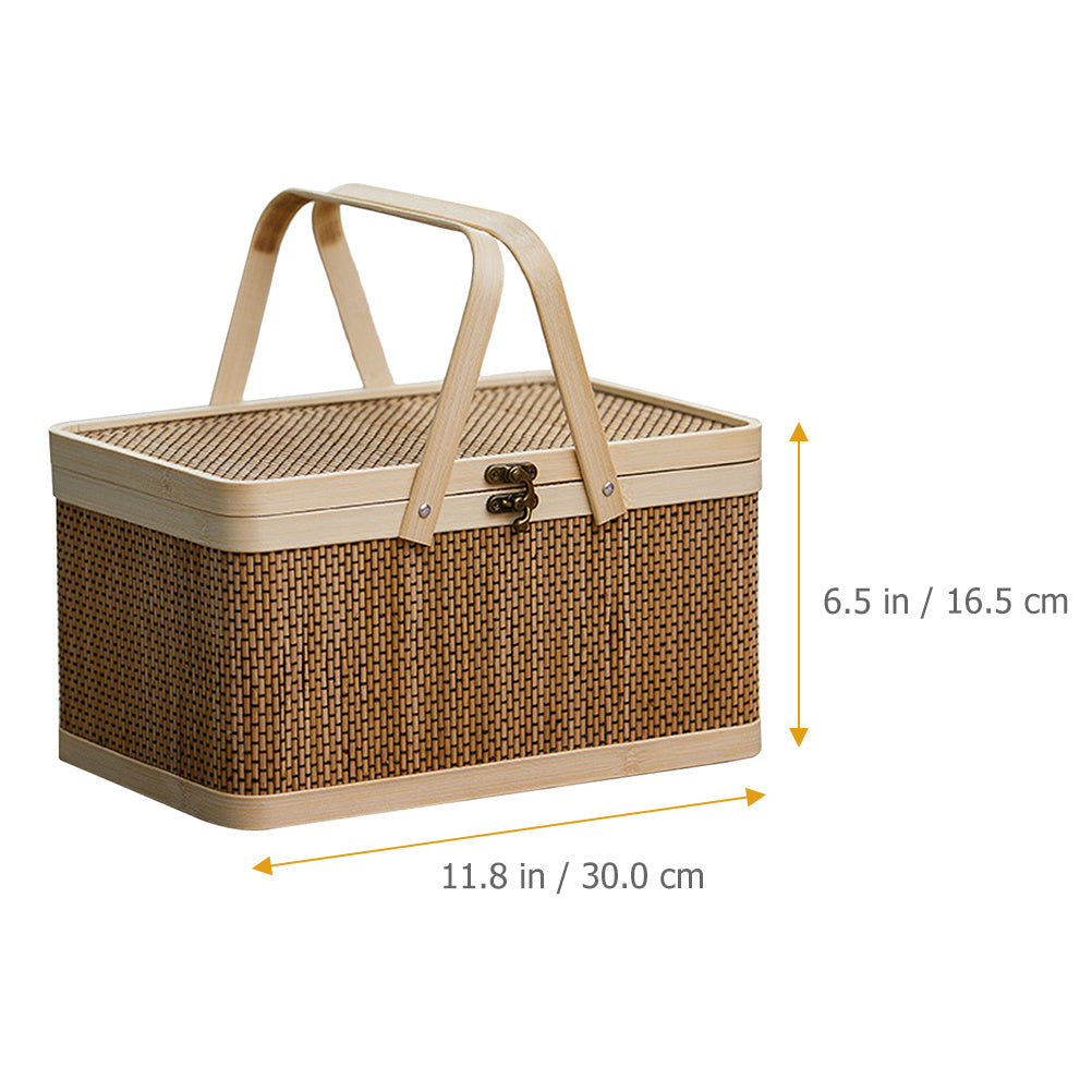 Natural Woven Picnic Camping Storage Basket